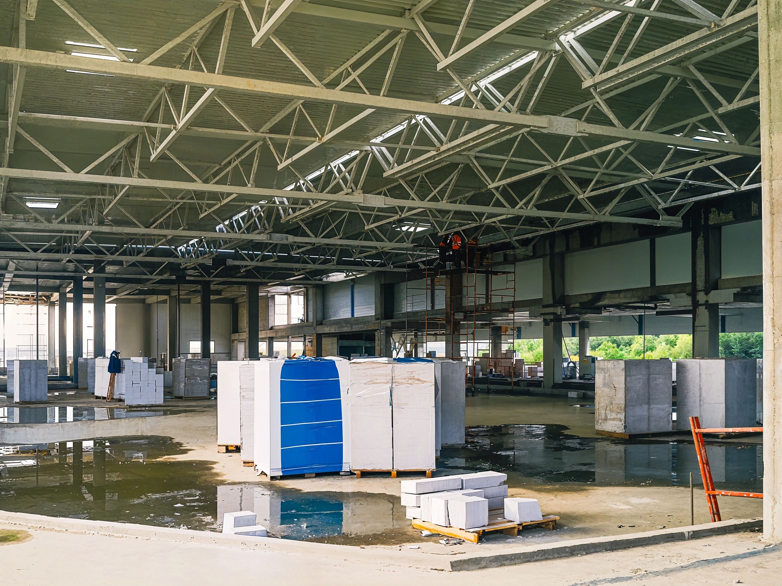 Warehouse interior representing logistics and inventory support